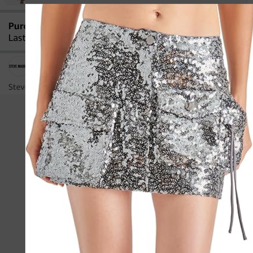Steve Madden Sequin Mini Skirt Size 8 NWOT
